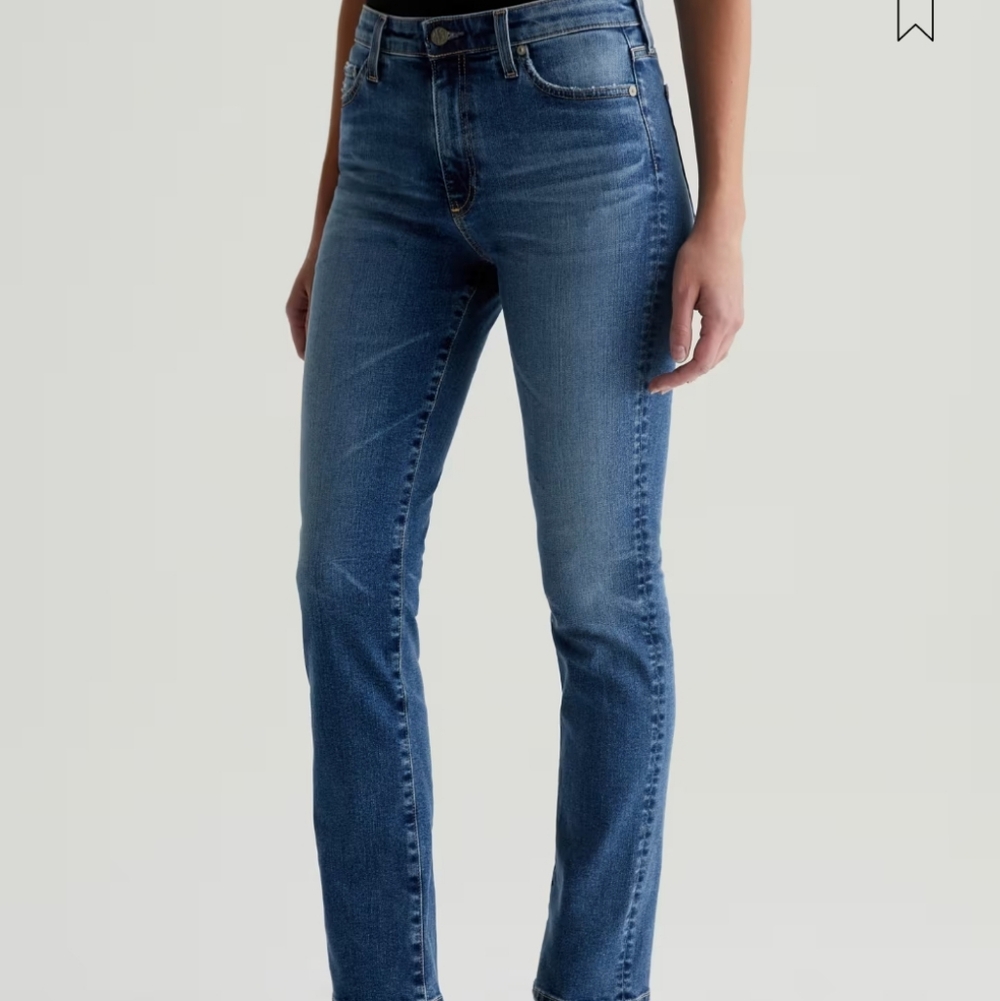 AG Adriano Goldschmied Mari Mid-Rise Slim Straight Jeans - Picture 3 of 14